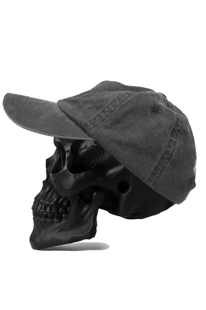 BILLY BONES CLUB BONES BARB DAD CAP - WASHED BLACK/PINK