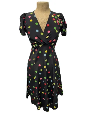 Black Circus Dot Retro Inspired Rita Dress