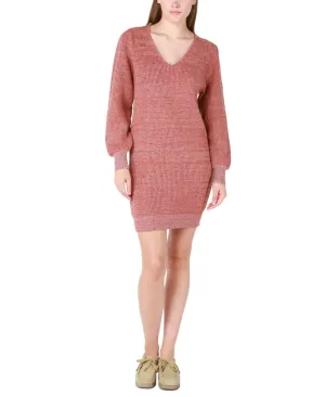 Black Tape Women's V-Neck Long-Sleeve Sweater Dress 16562484f764c9