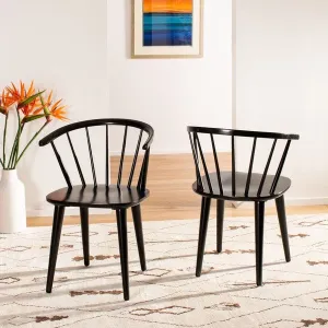 Blanchard 18'' H Black Curved Spindle Side Chair set of 2  AMH8512A