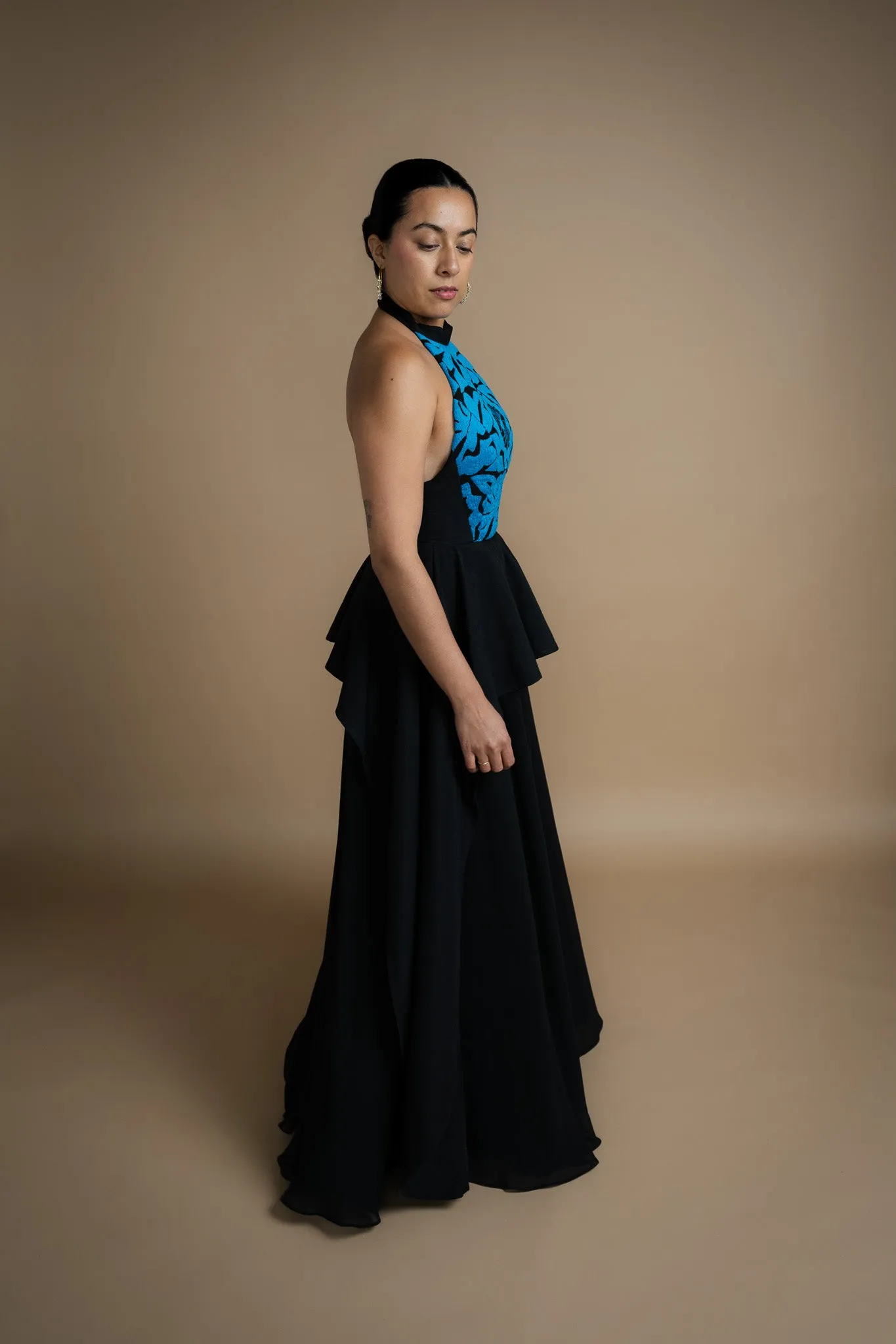 Blue Jalapa Embroidered Dress