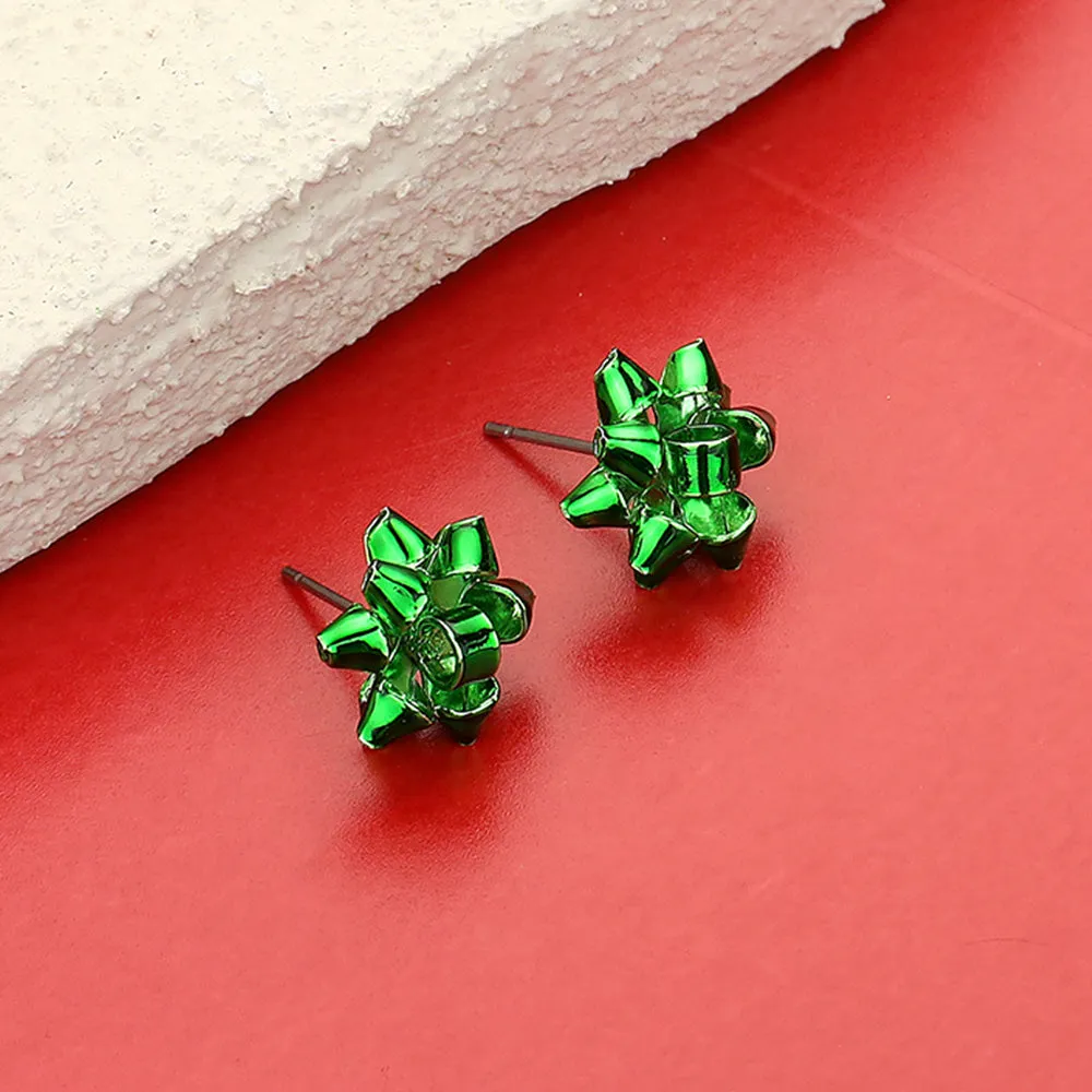 Bow Stud Holiday Earrings | Christmas Bow Earrings | SE1001