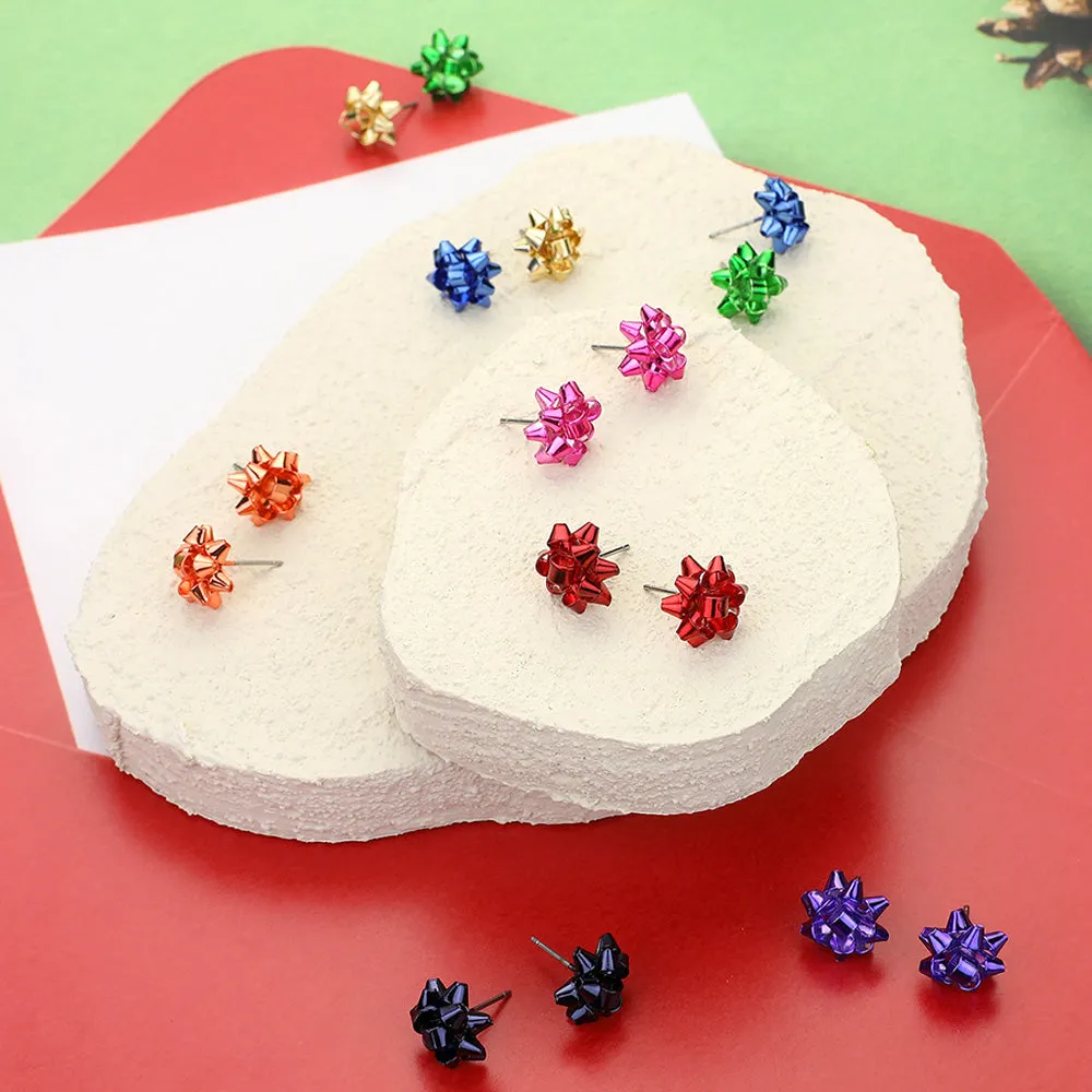Bow Stud Holiday Earrings | Christmas Bow Earrings | SE1001