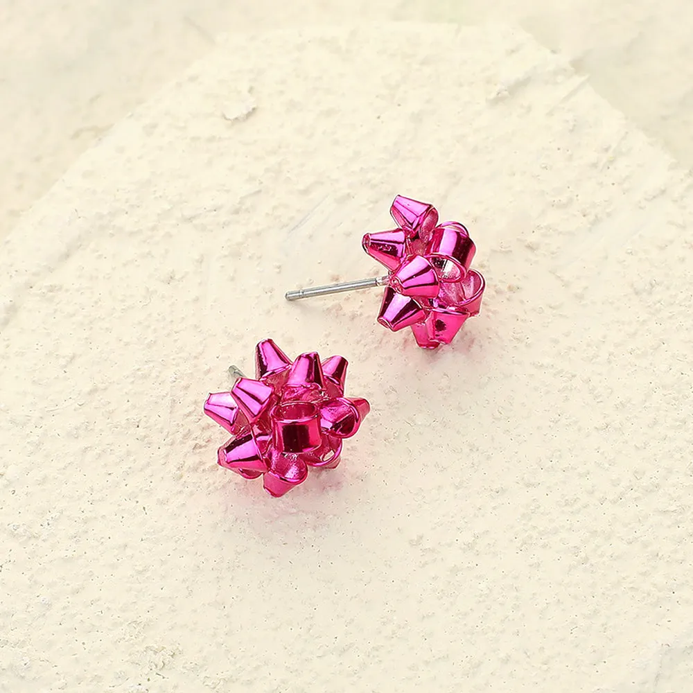 Bow Stud Holiday Earrings | Christmas Bow Earrings | SE1001