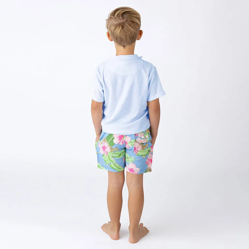 Boys Terry Polo in Blue