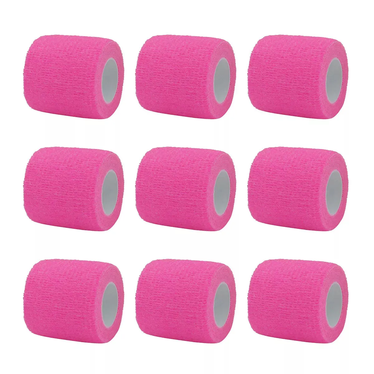 Bright Pink Self-Adhesive Elastic Bandage Wrap Tape for Sports Support