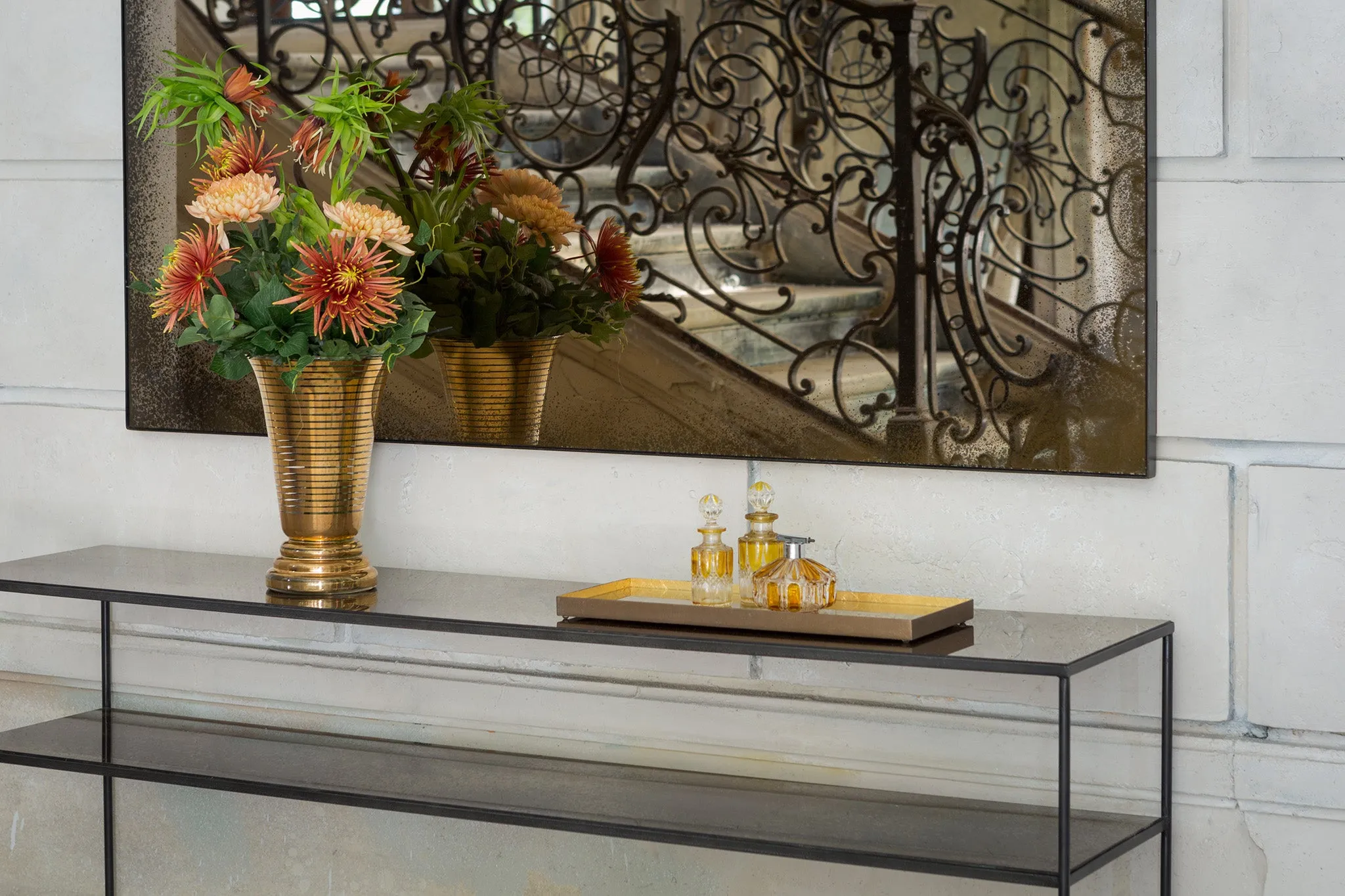 Bronze Copper Sofa Console