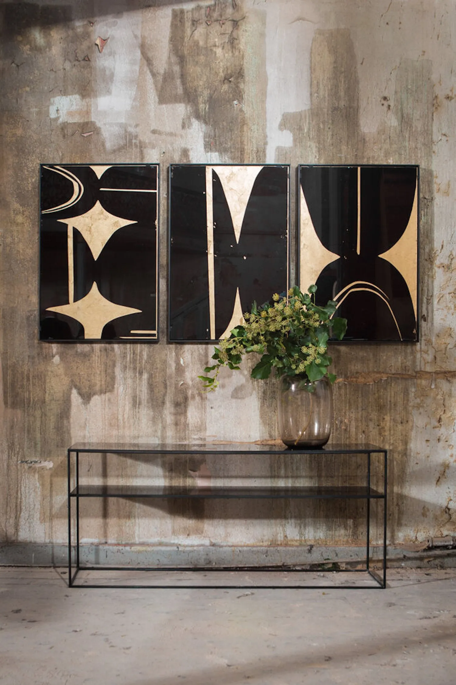 Bronze Copper Sofa Console