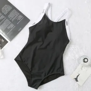 Burberry Black And White Body Suited Bikini