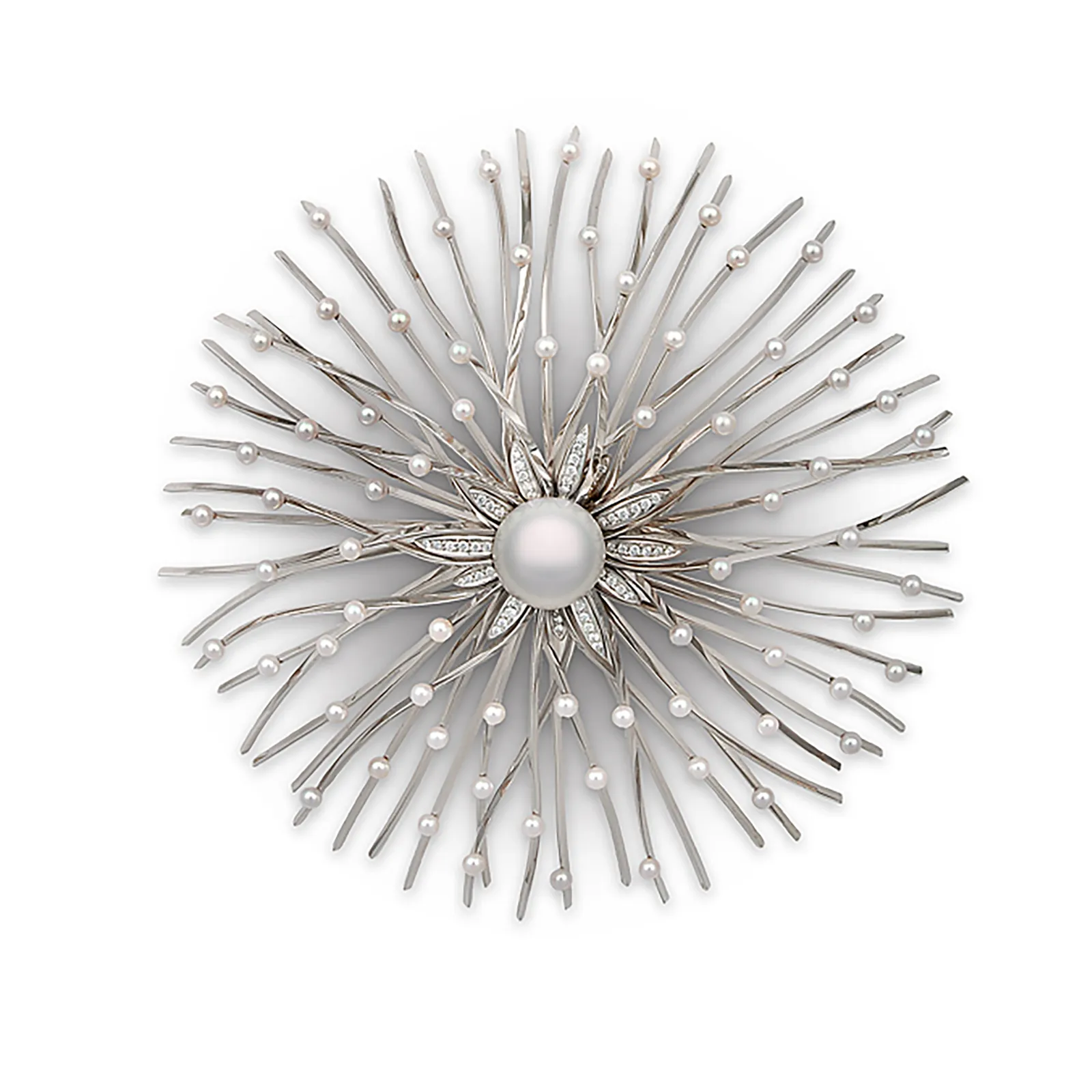Buy the Explosion South Sea Pearl & Diamond Brooch at our Online Store