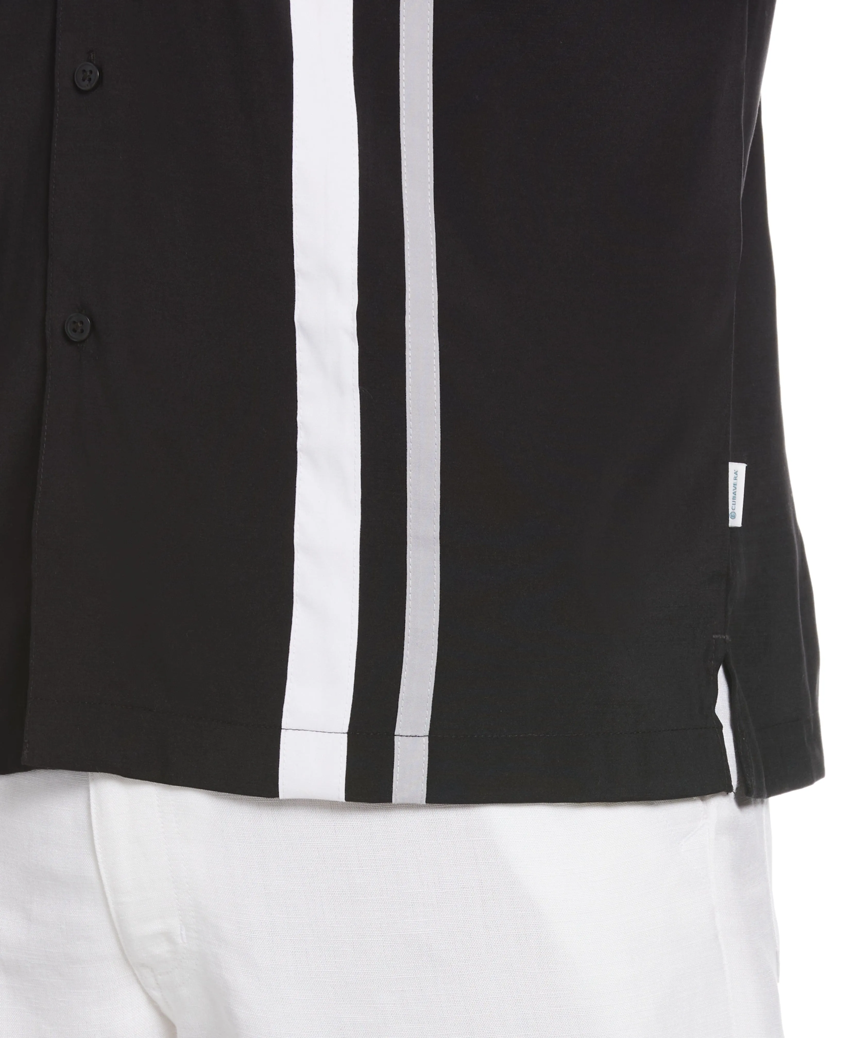Camp Collar Retro Panel Shirt