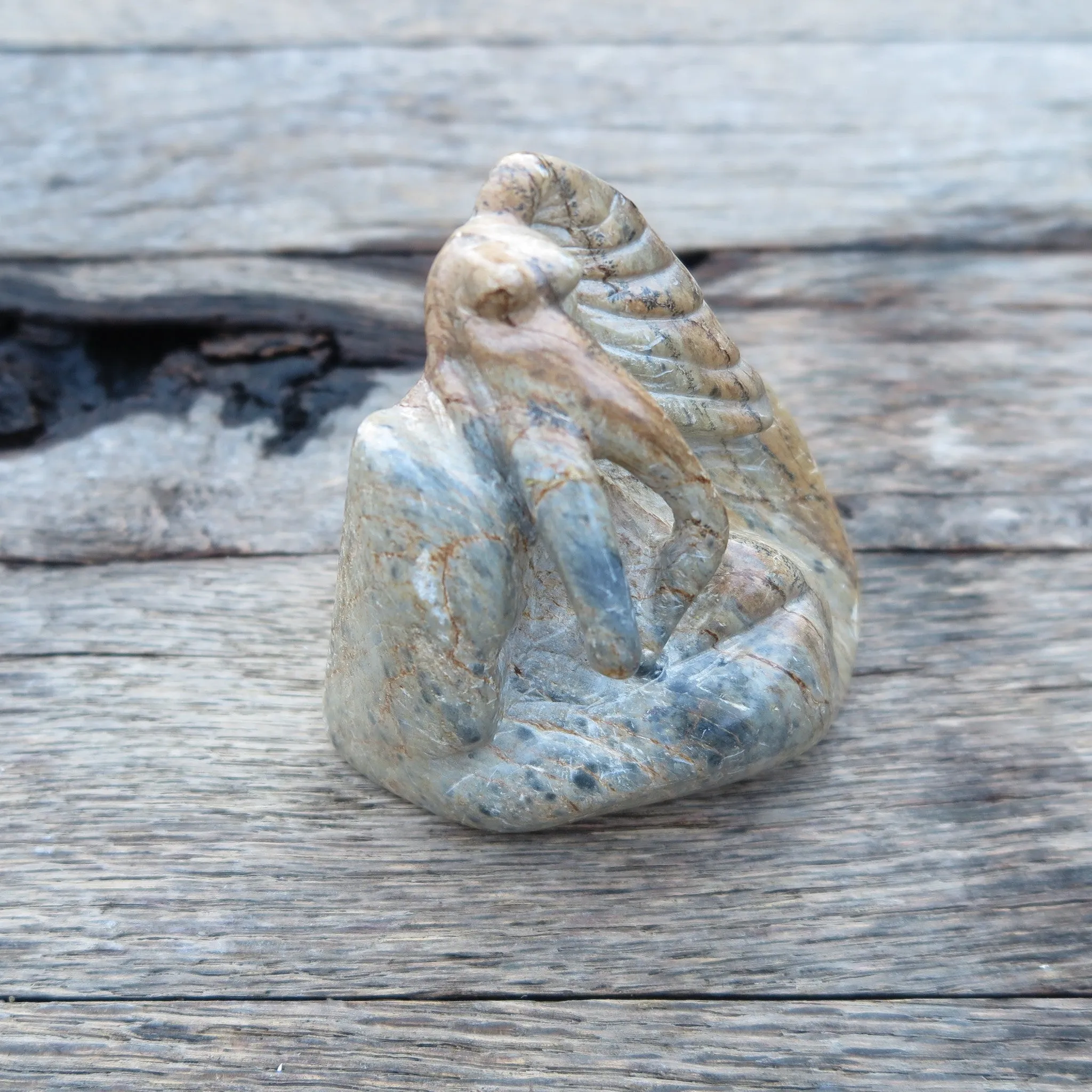 carved stone lady