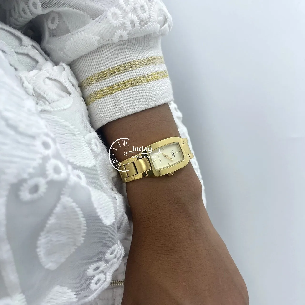 Casio Fashion Women's Watch LTP-1165N-9C Gold Plated Stainless Steel Band Mineral Glass