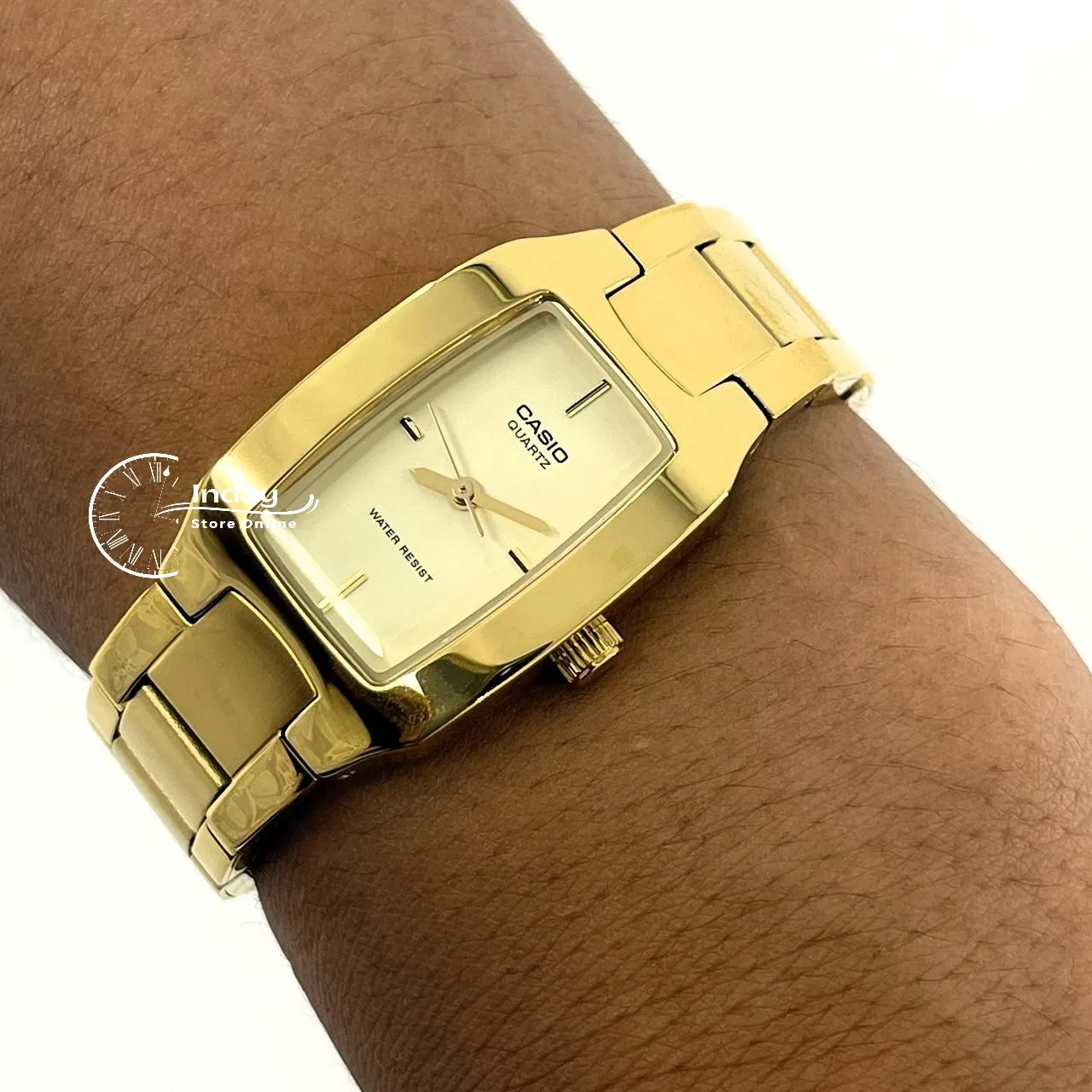 Casio Fashion Women's Watch LTP-1165N-9C Gold Plated Stainless Steel Band Mineral Glass