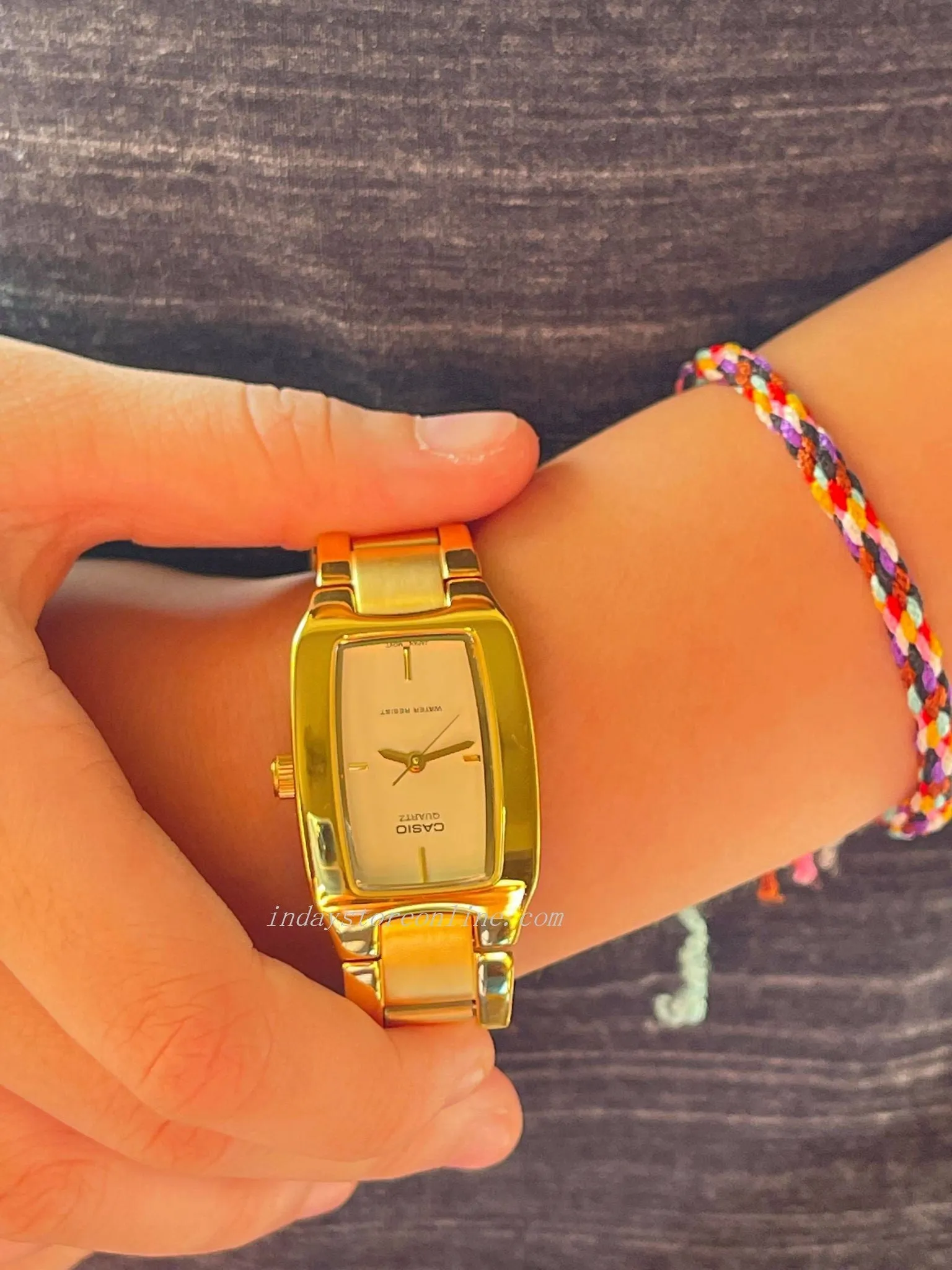 Casio Fashion Women's Watch LTP-1165N-9C Gold Plated Stainless Steel Band Mineral Glass
