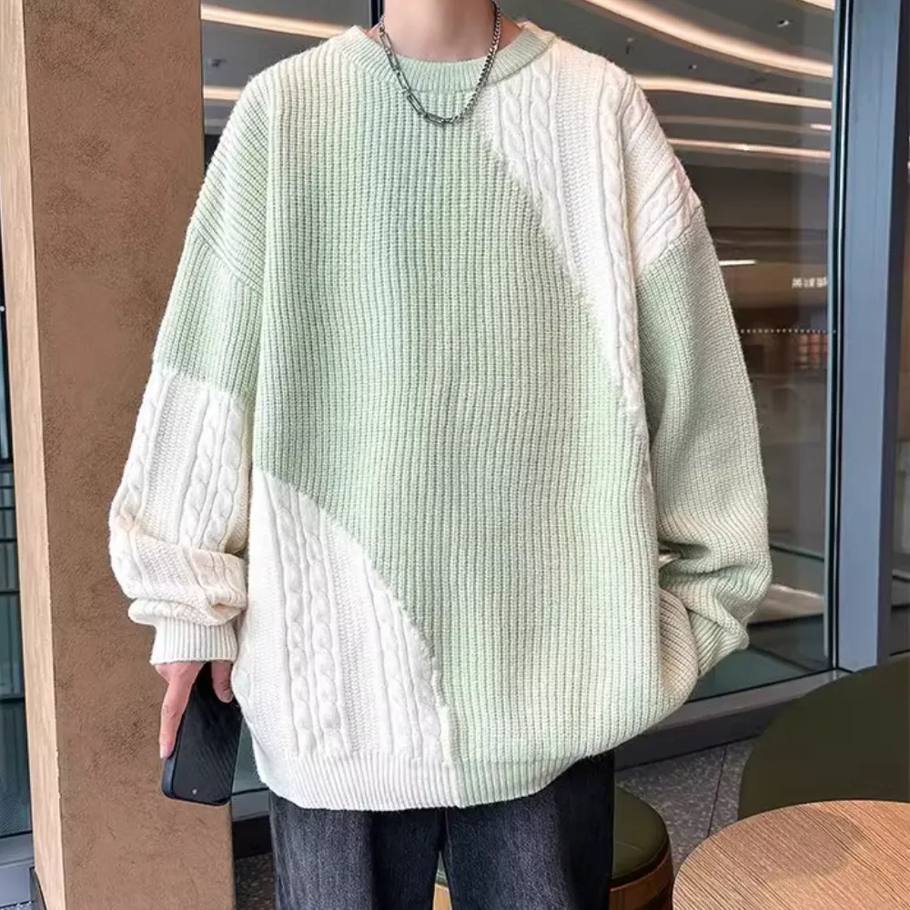 Casual Contrast Deer Plush Sweater