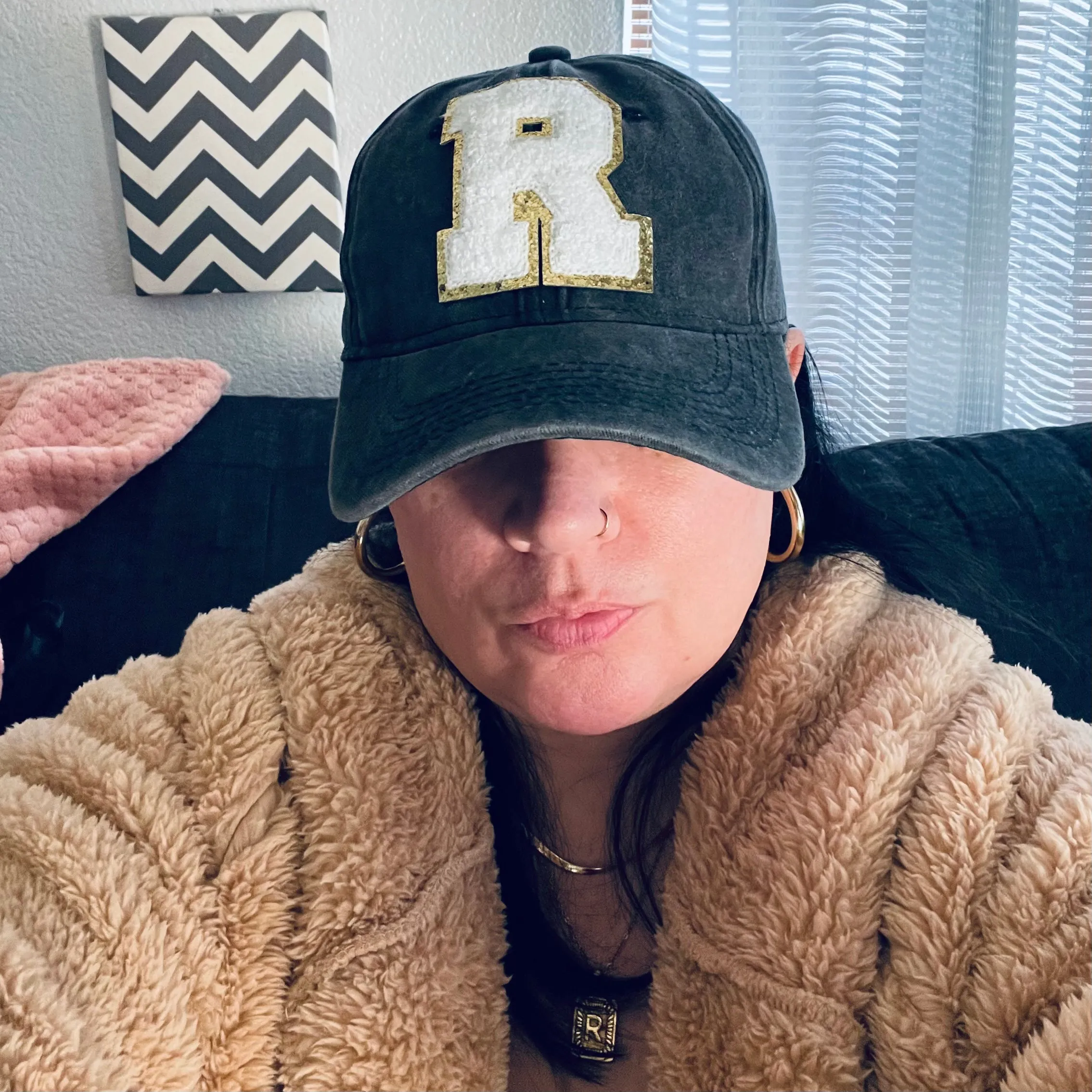 Chenille Initial Hat
