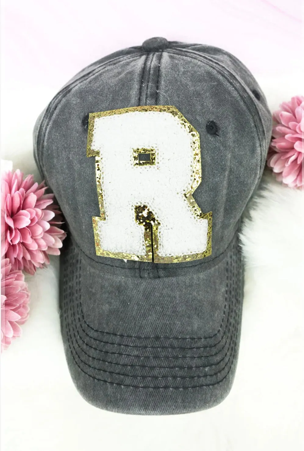 Chenille Initial Hat