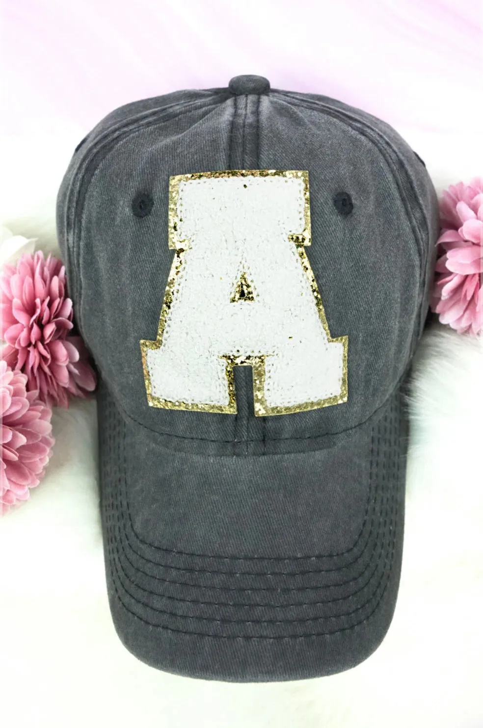 Chenille Initial Hat