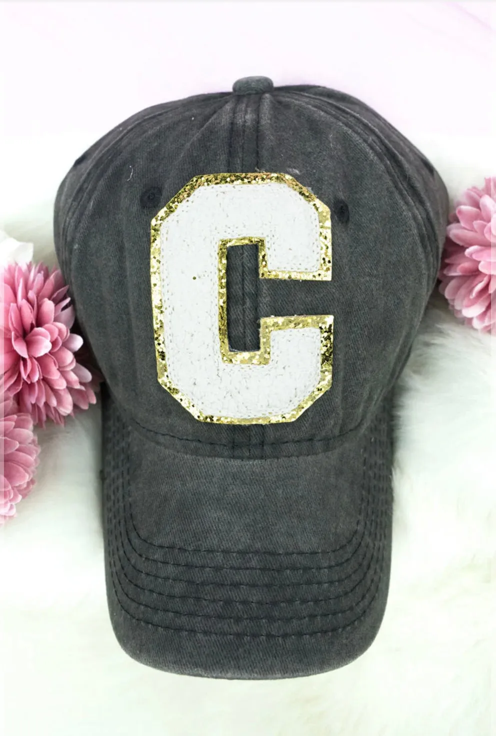 Chenille Initial Hat