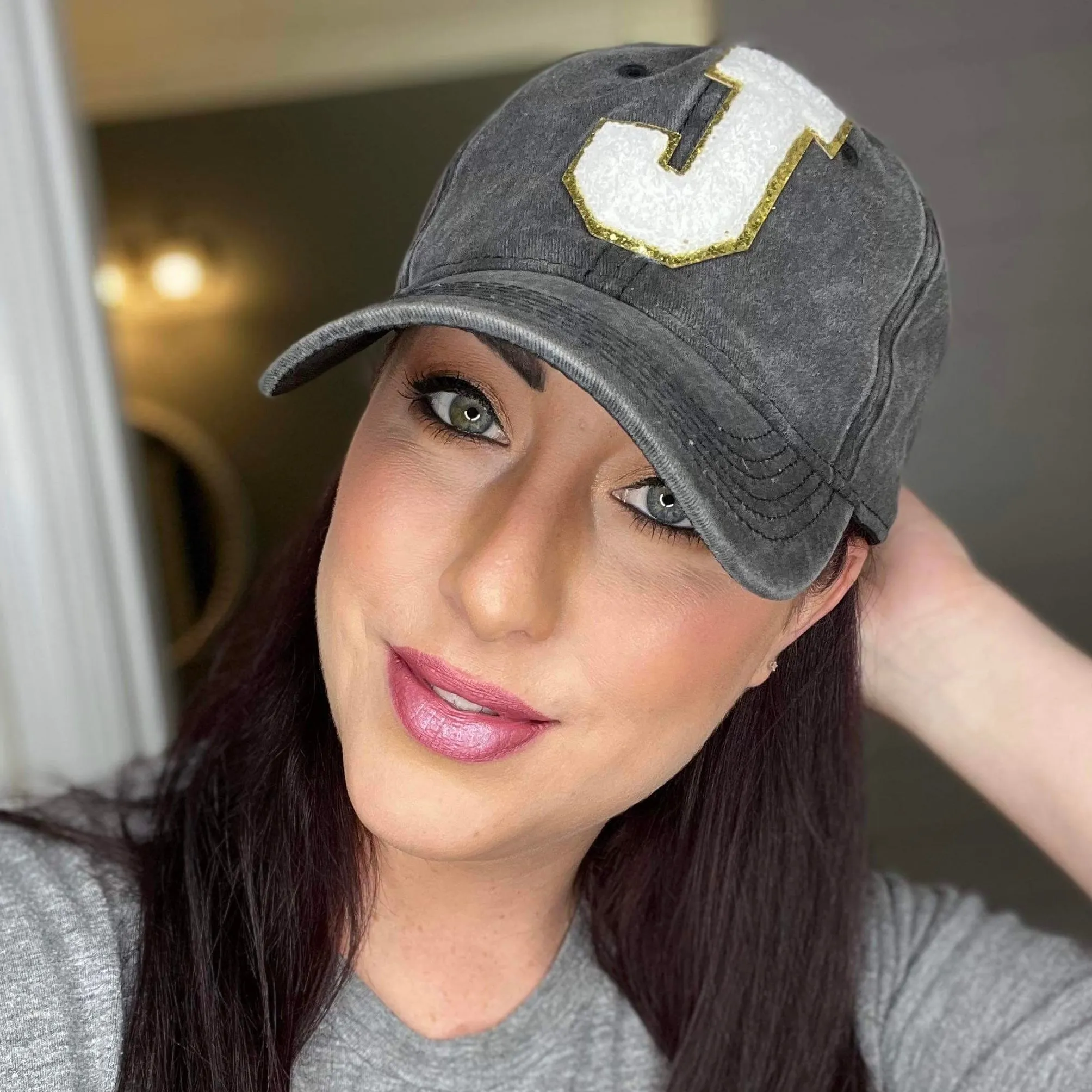 Chenille Initial Hat