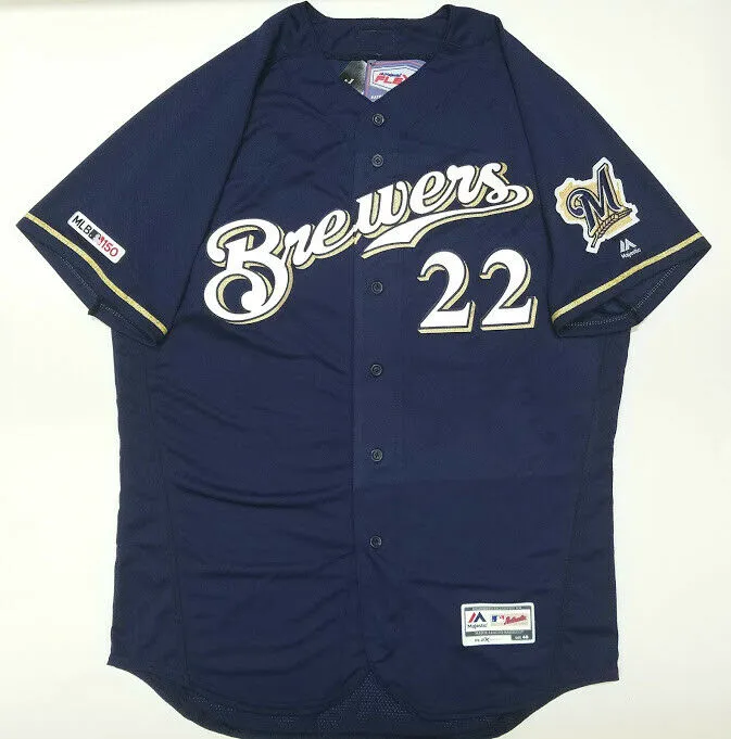CHRISTIAN YELICH Autographed "18 NL MVP" Authentic Blue Brewers Jersey STEINER
