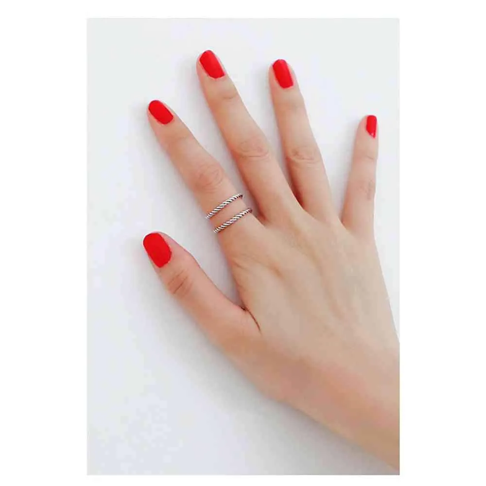 Classic 925 Sterling Silver Vintage Style Chain Ring, Fashionable Jewelry Gift for Men & Women