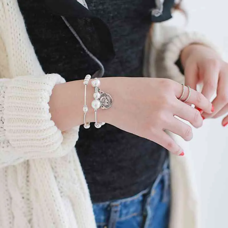 Classic 925 Sterling Silver Vintage Style Chain Ring, Fashionable Jewelry Gift for Men & Women