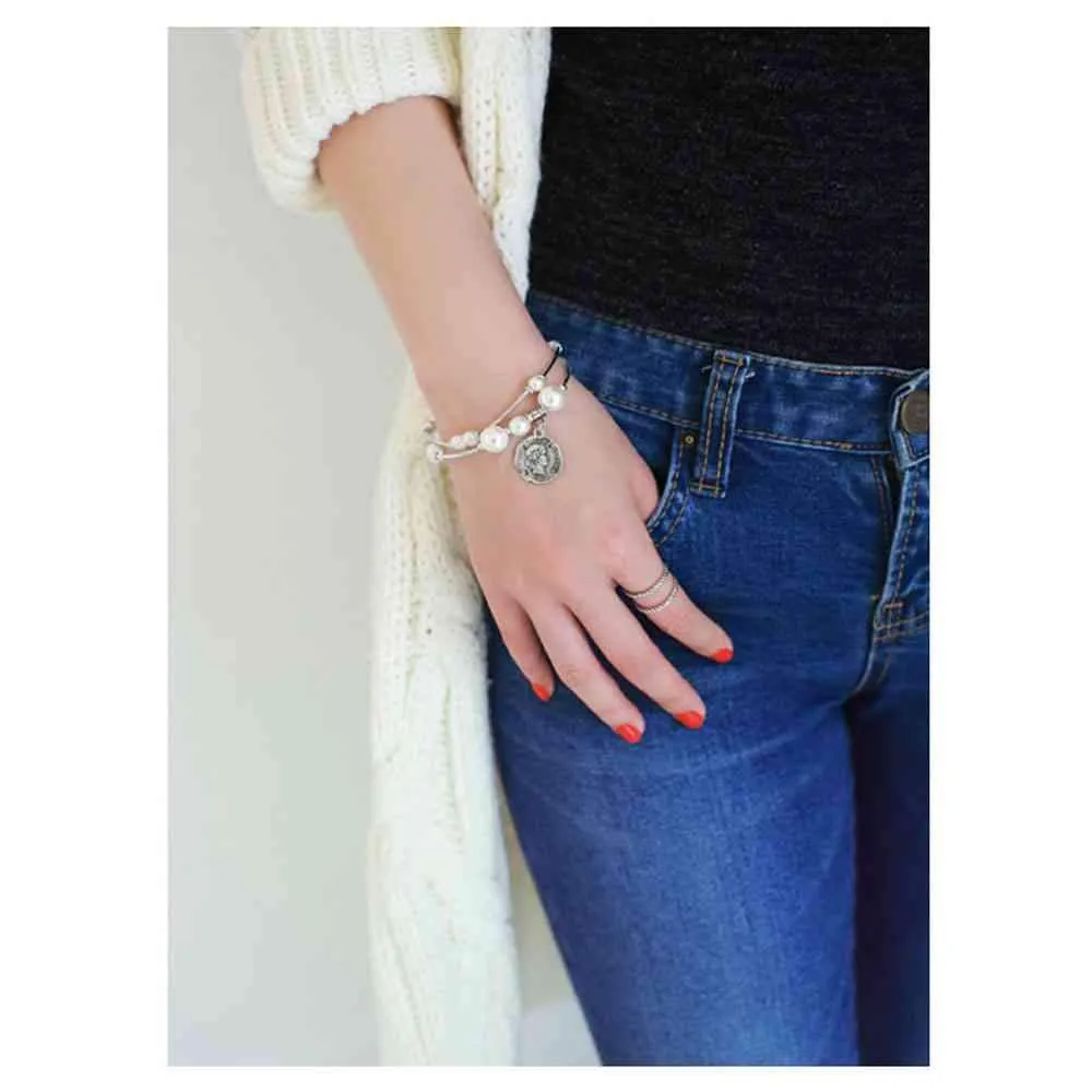 Classic 925 Sterling Silver Vintage Style Chain Ring, Fashionable Jewelry Gift for Men & Women