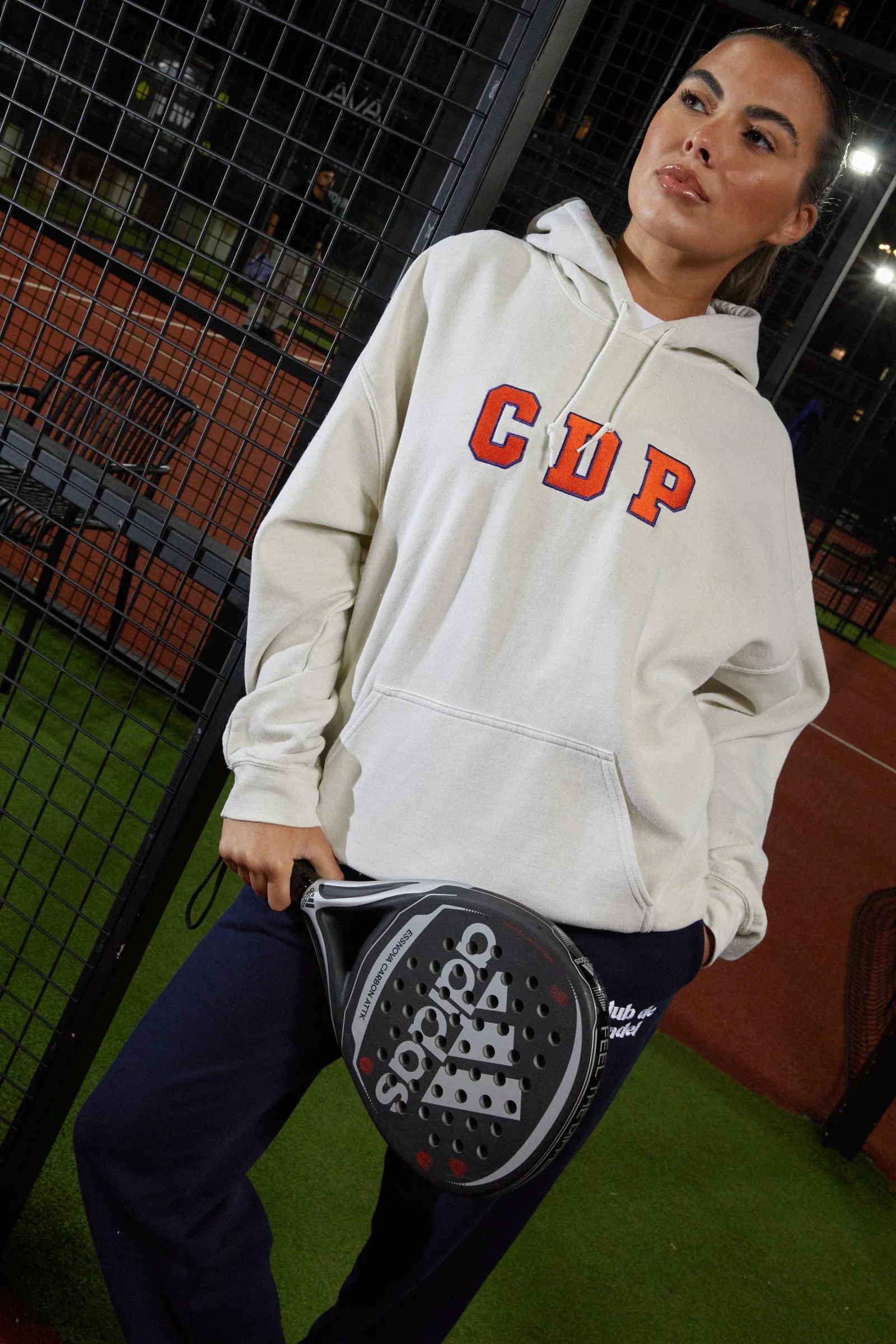 Club de Padel 'Varsity' Vintage Washed Hoodie - Cream