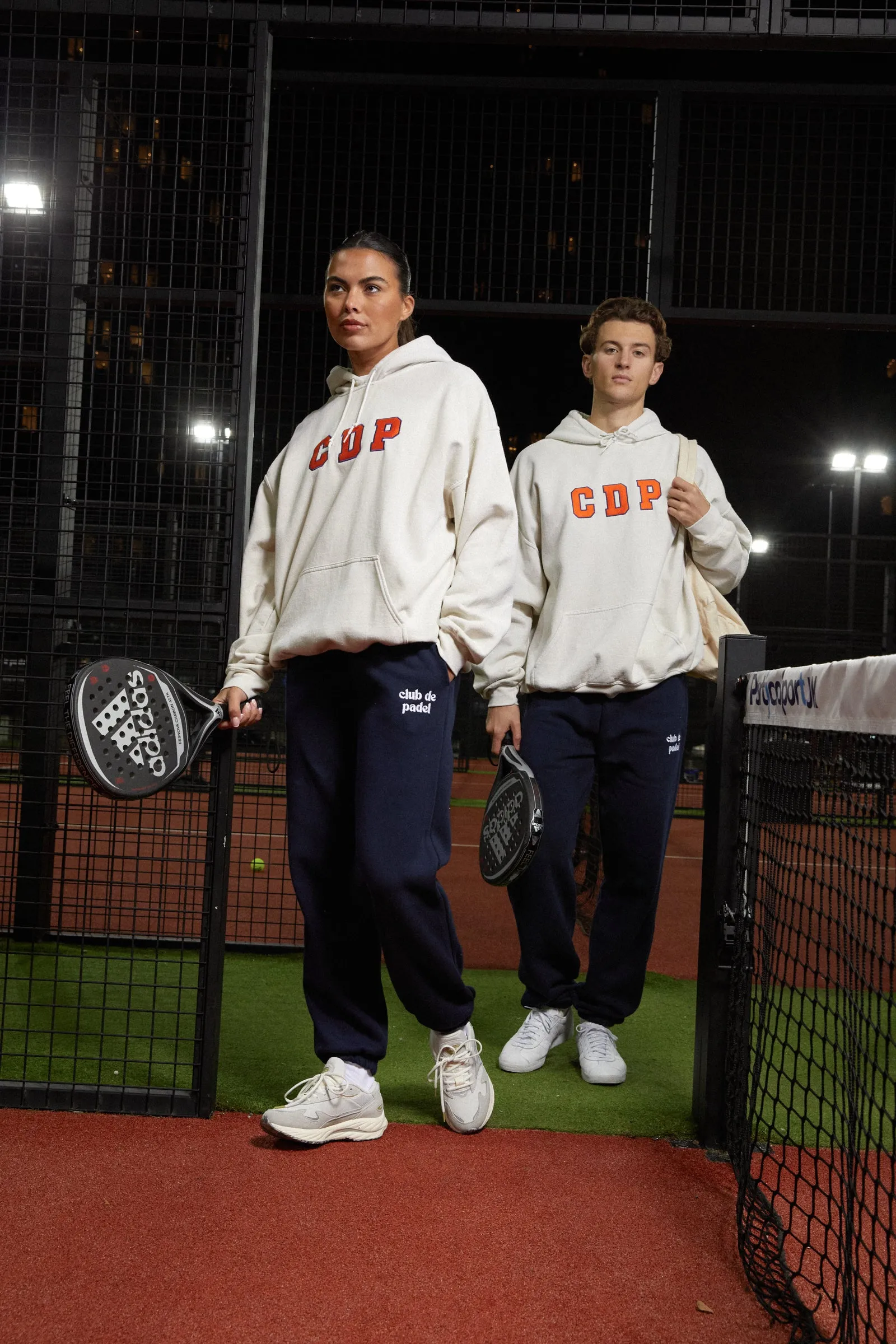 Club de Padel 'Varsity' Vintage Washed Hoodie - Cream