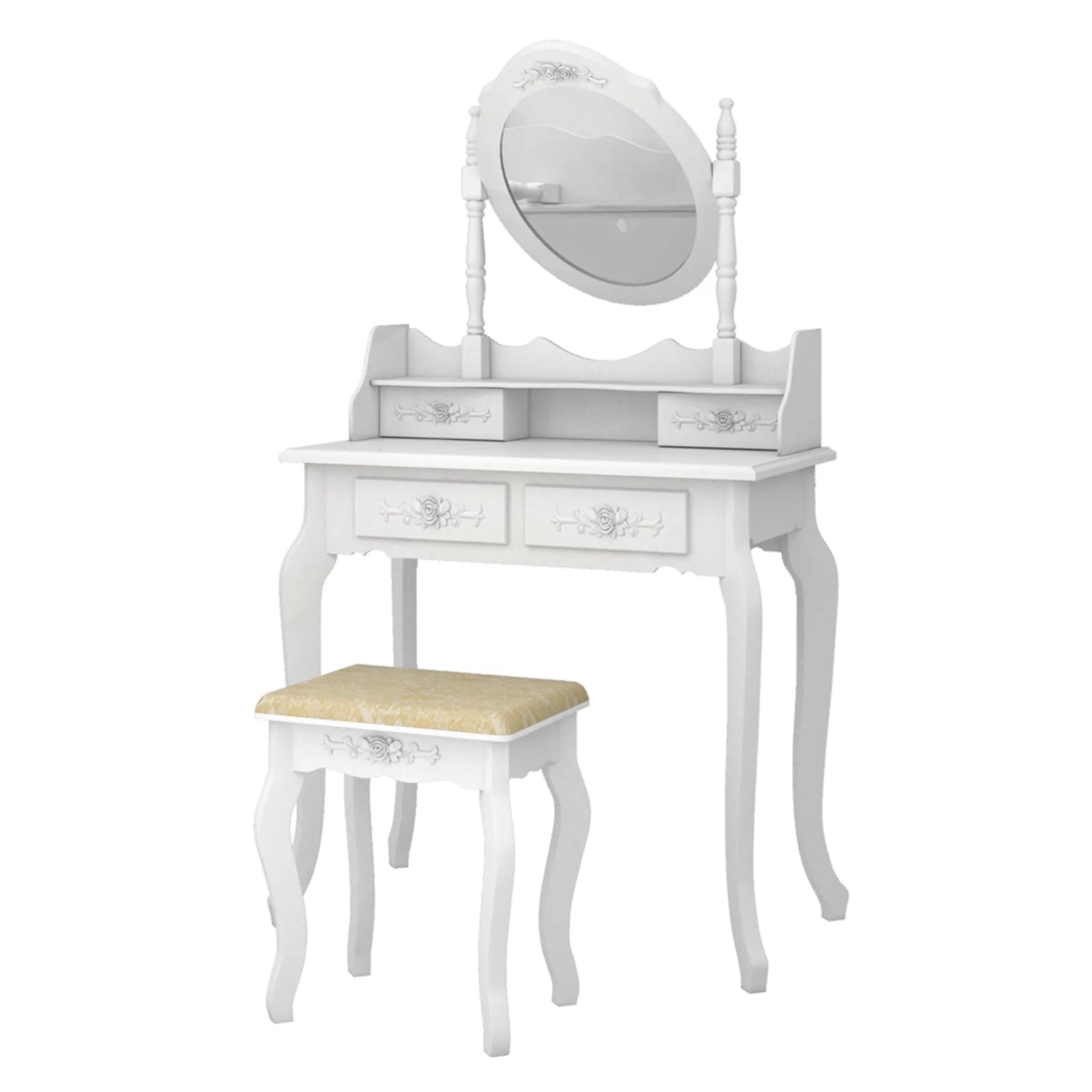 Concise 4-Drawer  Rotation Dresser