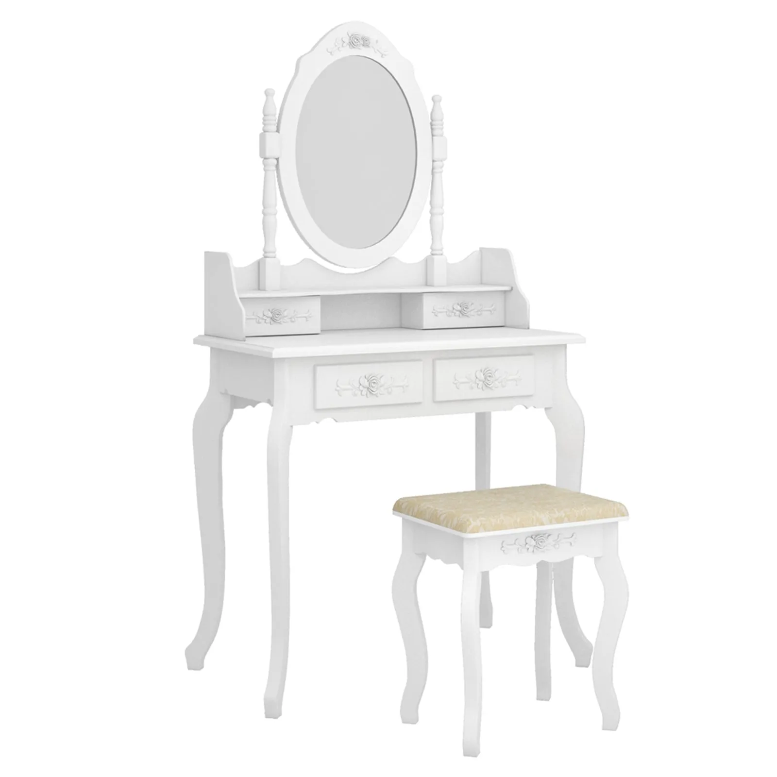 Concise 4-Drawer  Rotation Dresser