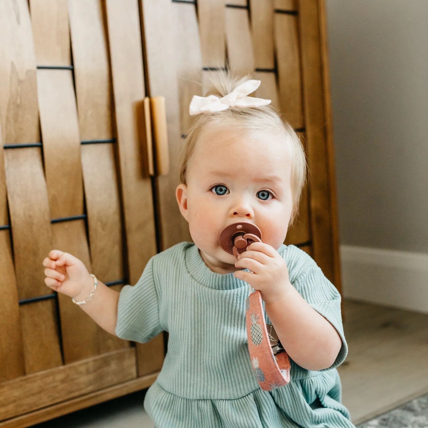 Copper Pearl Binky Clips | Maui