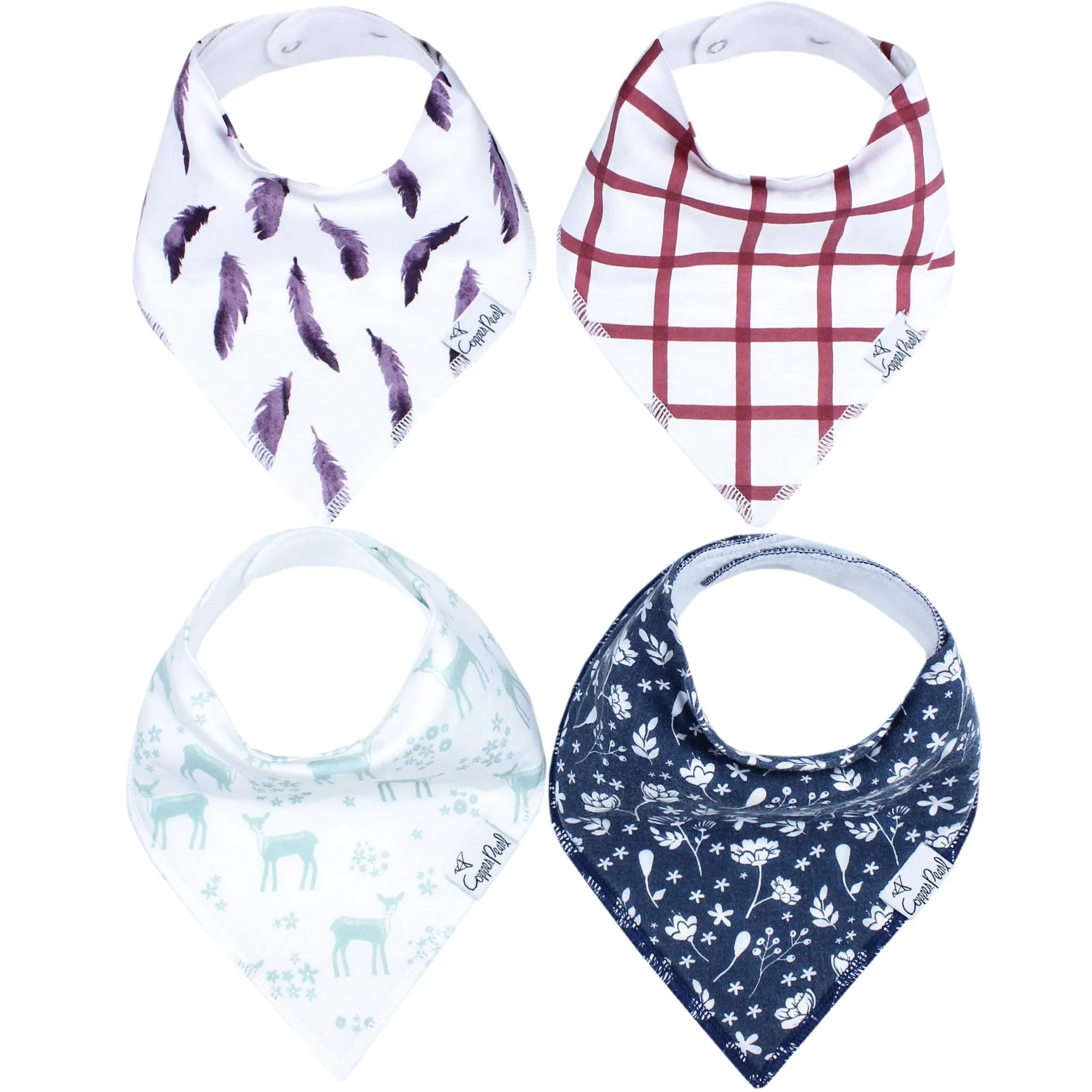 Copper Pearl Fawn Bandana Bib Set