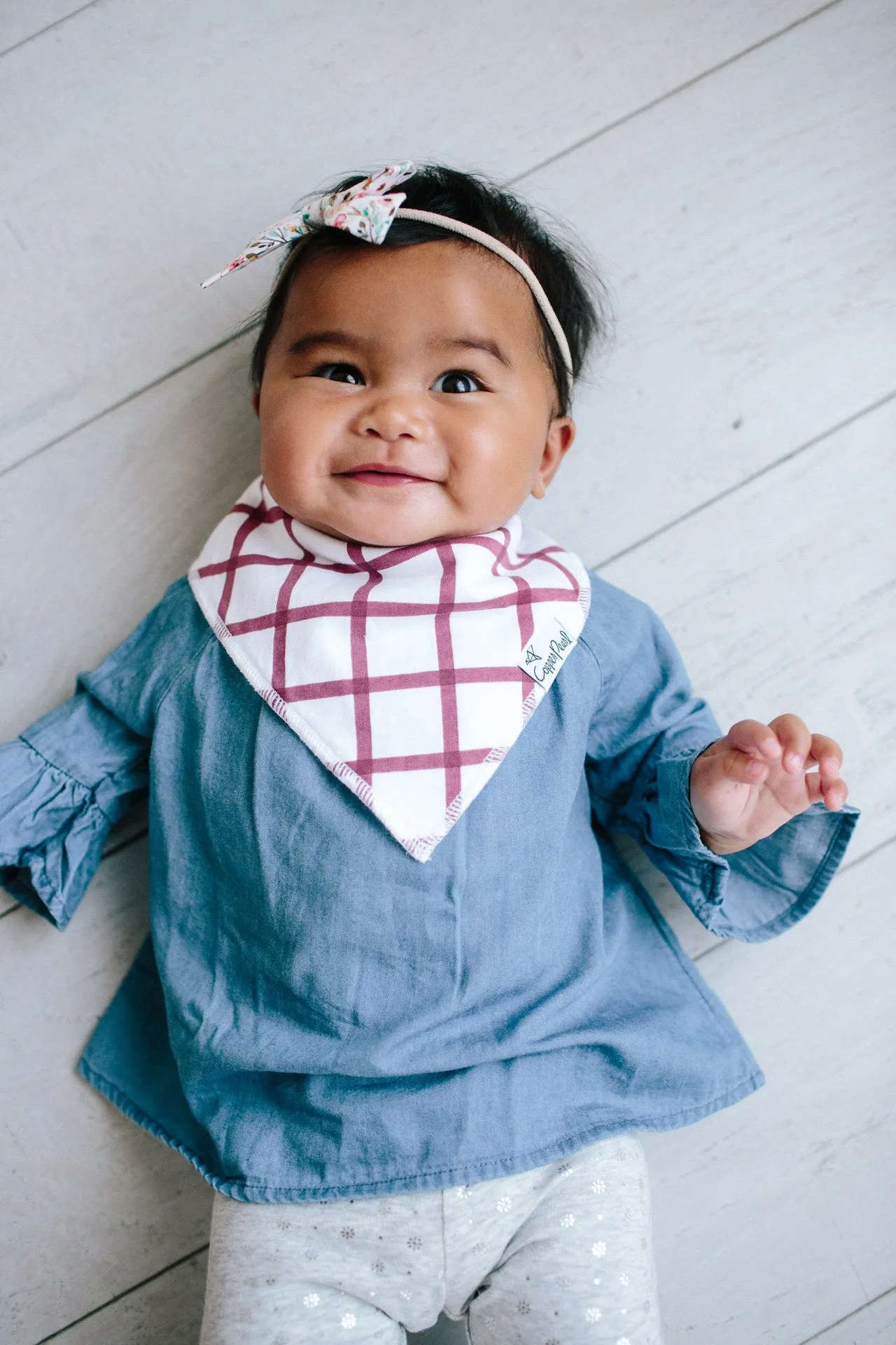 Copper Pearl Fawn Bandana Bib Set