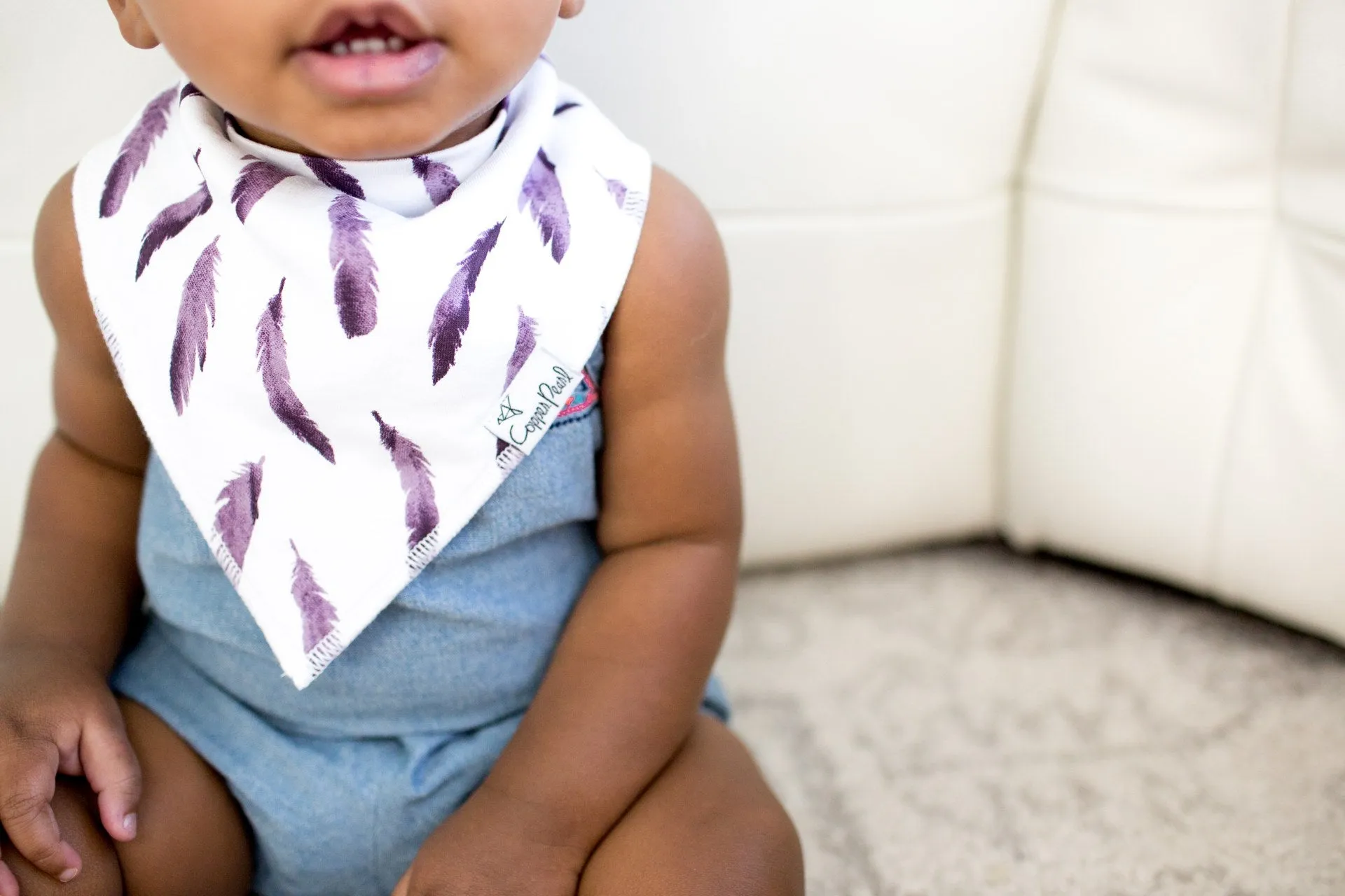 Copper Pearl Fawn Bandana Bib Set