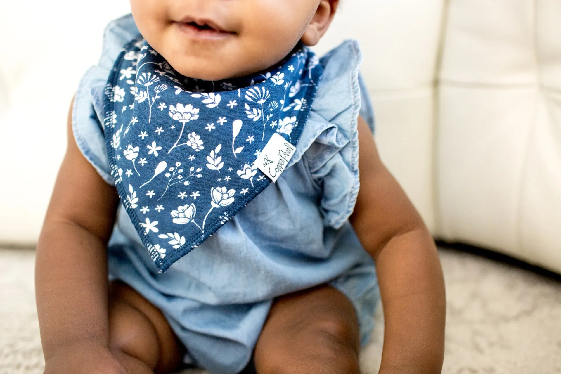 Copper Pearl Fawn Bandana Bib Set