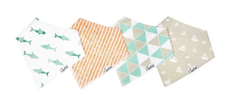 Copper Pearl Single Bandana Bib - Pacific