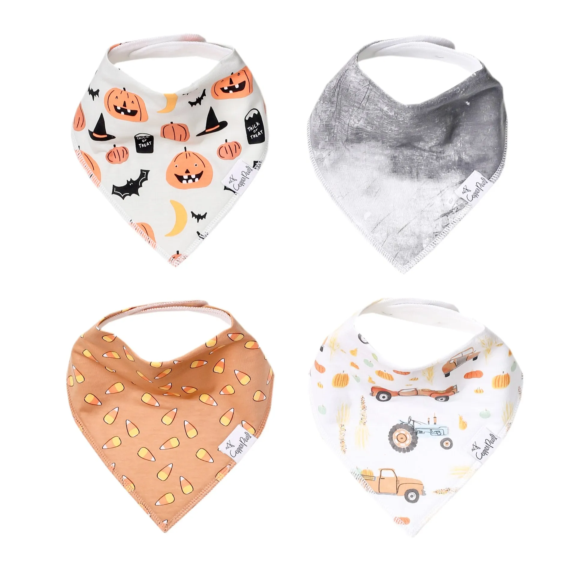 Copper Pearl Trick Bandana Bib Set
