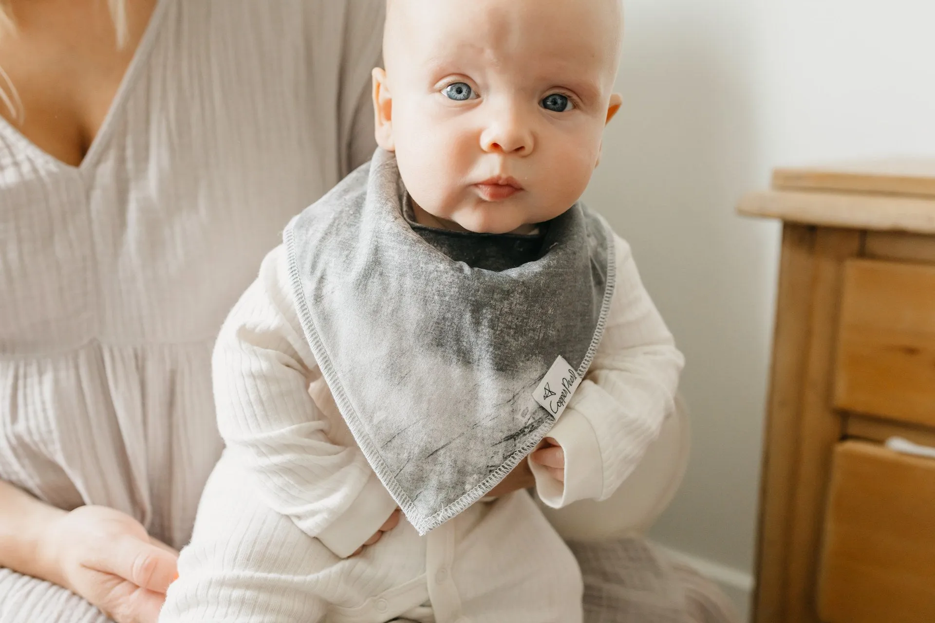 Copper Pearl Trick Bandana Bib Set
