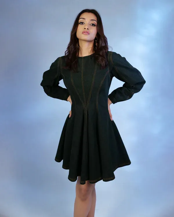 Corset-Inspired Flair Dress