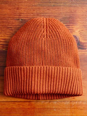 Cotton Watch Cap in Rust