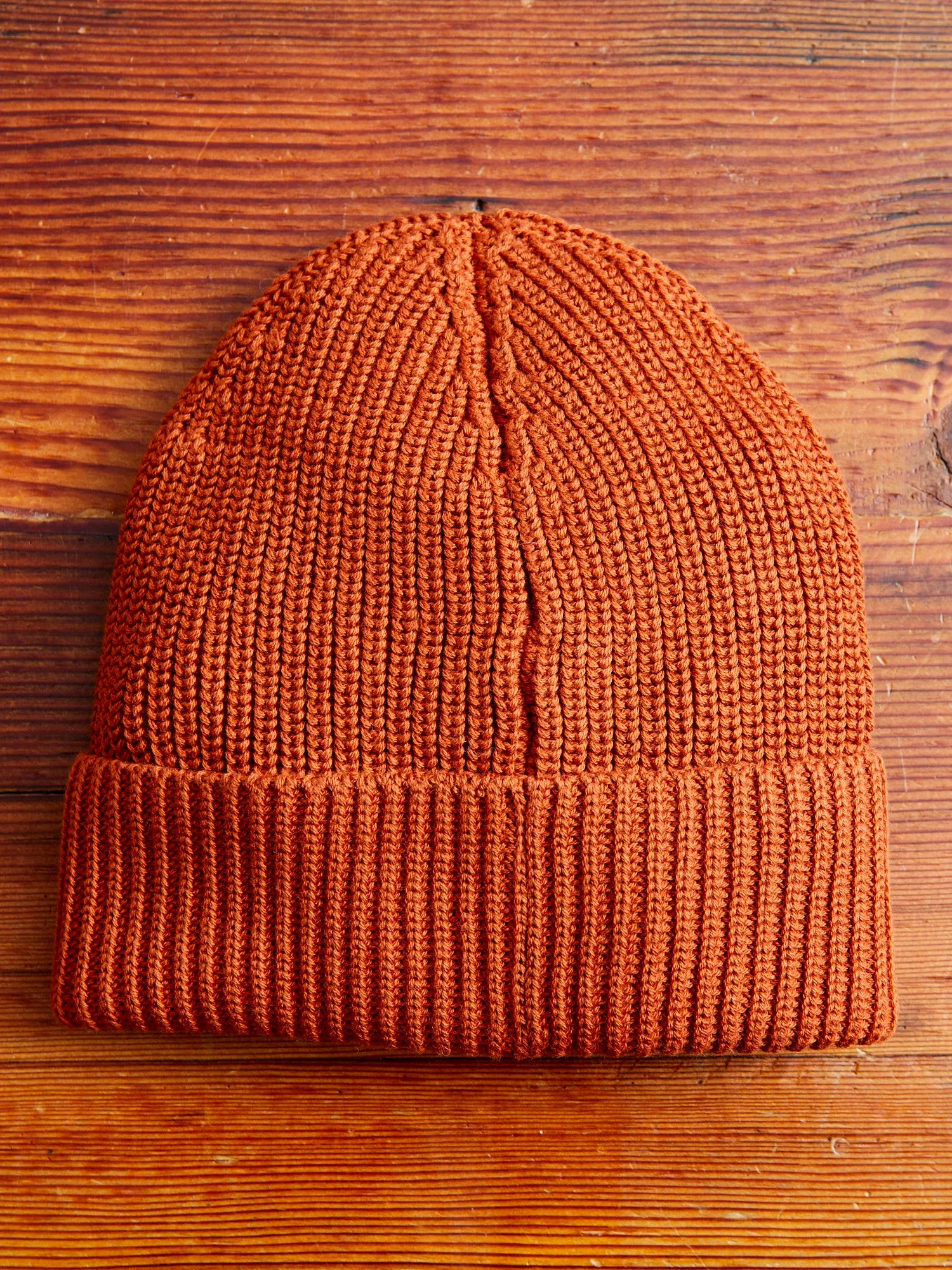 Cotton Watch Cap in Rust