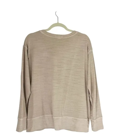 CP Shades Pam French Terry Sweatshirt beige Sz Small coastal minimalist summer