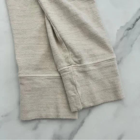 CP Shades Pam French Terry Sweatshirt beige Sz Small coastal minimalist summer