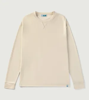 Crew Neck Ribbed Triangle Sweatshirt Ecru