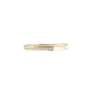 Cross over Pave set diamond band
