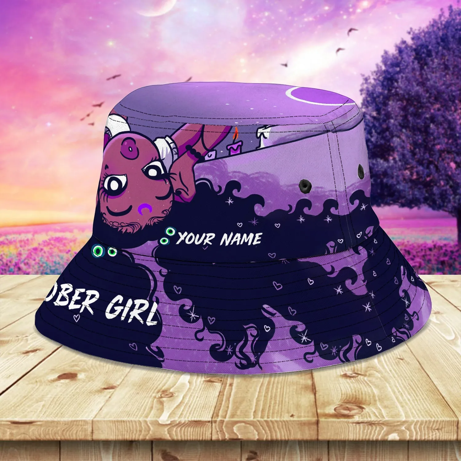 Custom Bucket Hat - October Girl 01 - 16hb