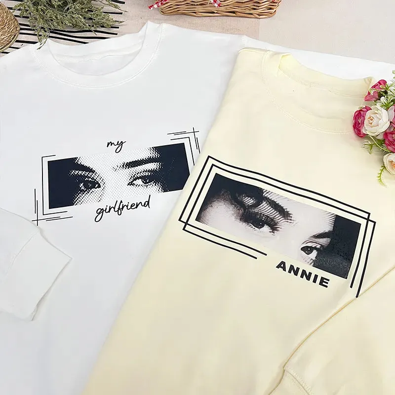 Custom Eyes Sketch Tee – Personalised Art from Photo Gift